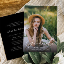 Graduação Mínima Elegante de Branco Preto