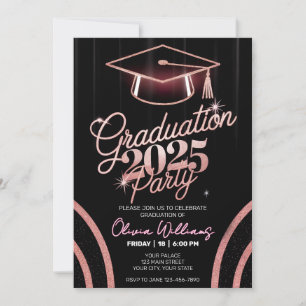 Convites Graduação Mínima Personalizada em Janto Rosa