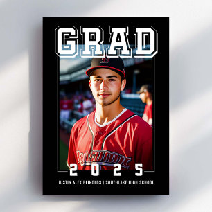 Convites Graduação Moderna de Foto Negrito