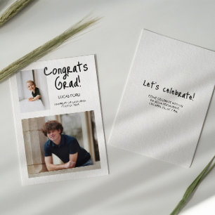 Convites Graduação Moderna Duas Fotos Então E Agora