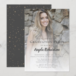 Convites Graduação Moderna Festa de Fotografia de Script Mo