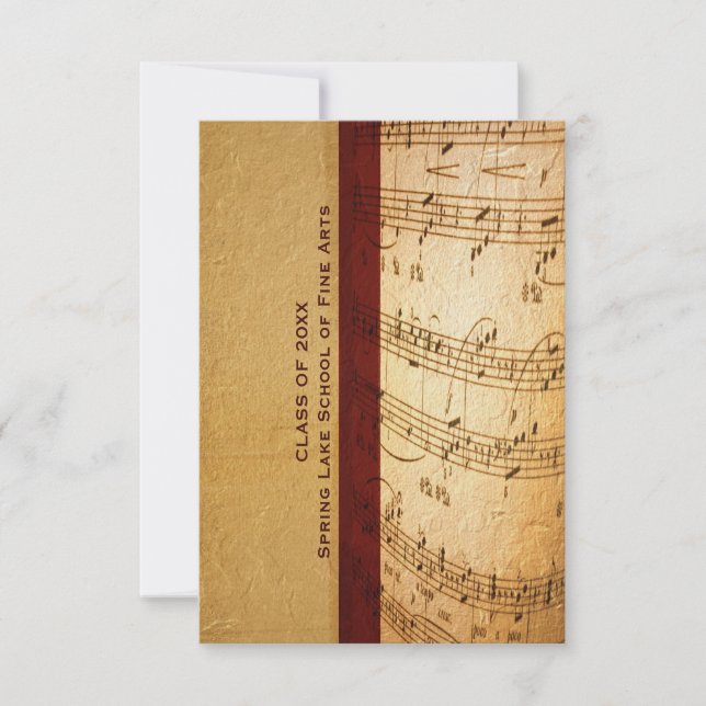 Convites Graduação na Academia de Música ou Artes de Execuç (Frente)