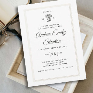 Convites Graduação na Escola de Direito Triplo Clássico Ele