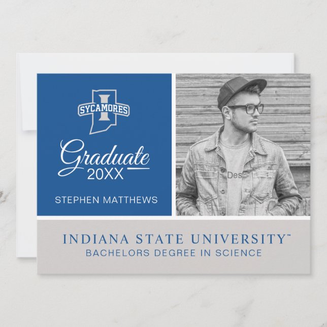Convites Graduação na Universidade Estadual de Indiana (Frente)