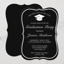 Graduação Negra Minimalista Moderna