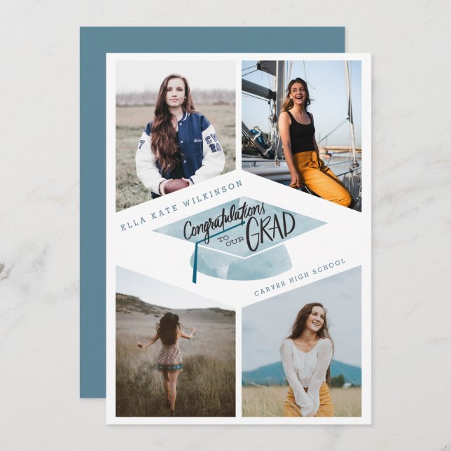 Convites Graduação - Nosso Formando com o Chapéu (Frente/Verso)