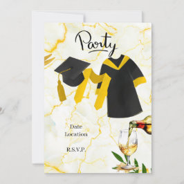 Convites Graduação Parabéns Chapéu acadêmico e vestido