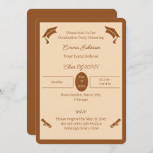 Graduação Personalizada De Castanho E bege Minimal