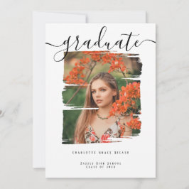 Convites Graduação Personalizada de Foto de Tipografia