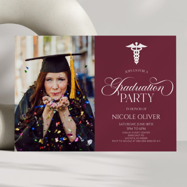 Convites Graduação Personalizada de Imagens de Caduco Médic (Criador carregado)