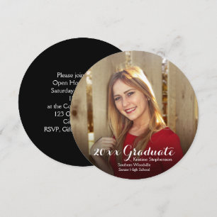 Convites Graduação Personalizada de Sombreamento de Fotos e