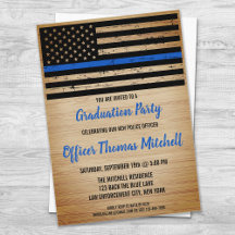 Graduação Policial Bandeira Americana Thin Blue Li