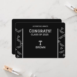 Convites Graduação Preta e Branca Personalizada