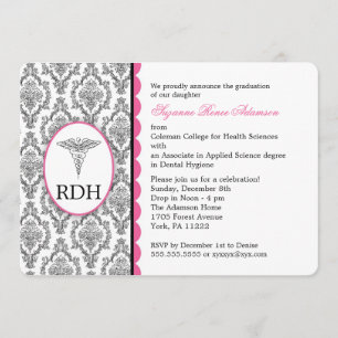Convites Graduação RDH Higienista dentária Higiene damas