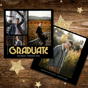 Convites Graduação Retro Multi Foto