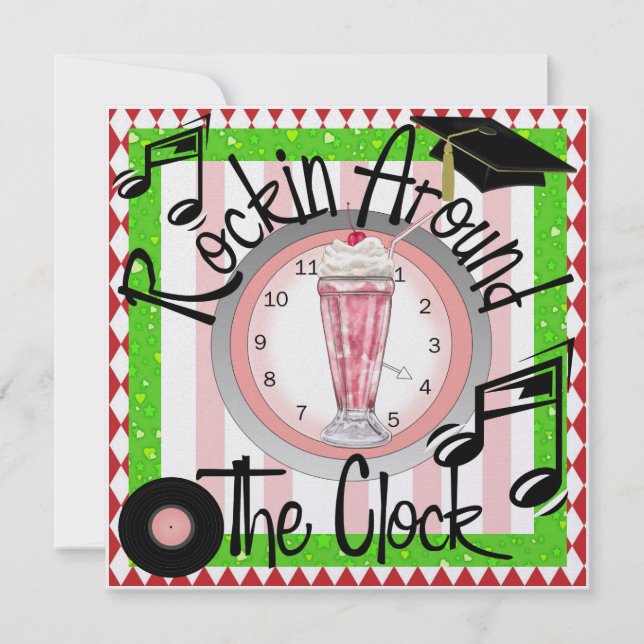 Convites Graduação rochosa pela festa do relógio - SRF (Frente)