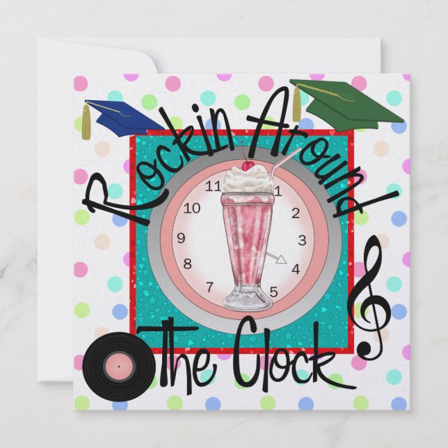 Convites Graduação rochosa pela festa do relógio - SRF (Frente)