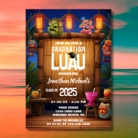 Graduação Tropical Tiki Hawaiian Island Luau