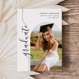 Convites Graduação Vertical do Arco de Fotos Moderno