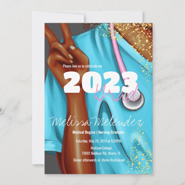 Convites Graduada em Enfermagem Turma de 2023 (Frente)