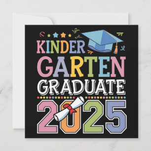 Convites Graduado no Jardim de Infância 2025 Escola de Grad