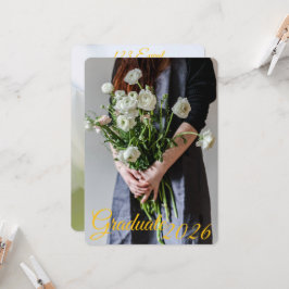 Convites Graduation Announcement 2026 Beautiful Flower