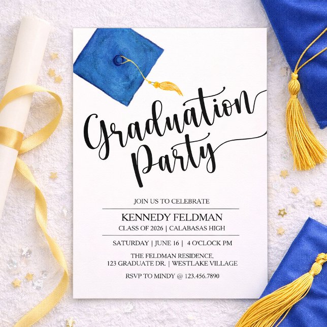Convites Graduation Announcement | Minimal Senior Portrait  (Criador carregado)