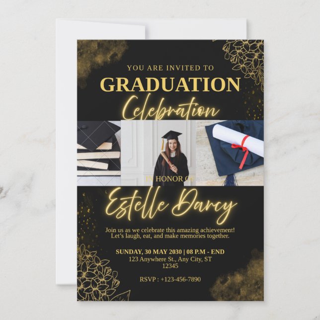 Convites Graduation Celebration Invitation (Frente)