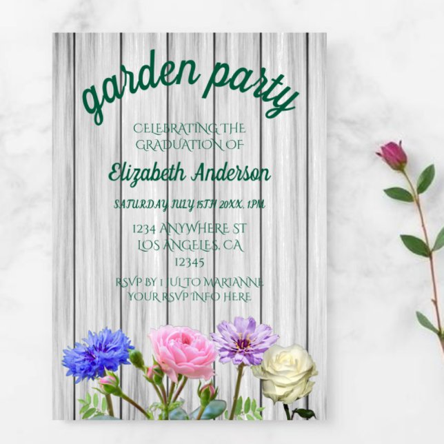 Convites Graduation Garden Party (Criador carregado)