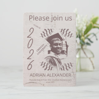 Convites Graduation grayed backdrop custom photo