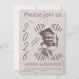 Convites Graduation grayed backdrop custom photo