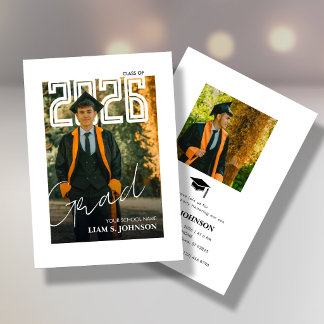 Convites Graduation invitation with 2 photo