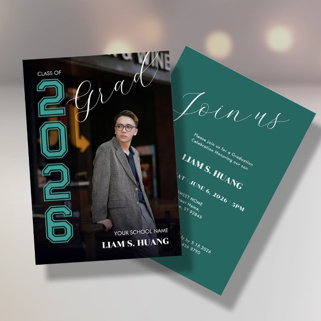 Convites Graduation invitation with photo portrait (Criador carregado)