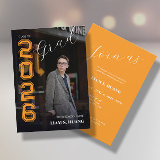 Convites Graduation invitation with photo portrait