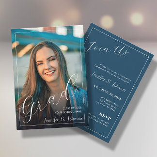 Convites Graduation invitation with photo portrait