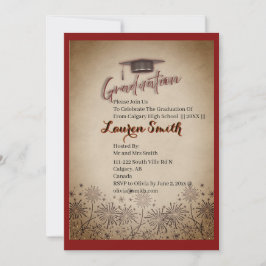 Convites Graduation Modern Graduation Party Invitation