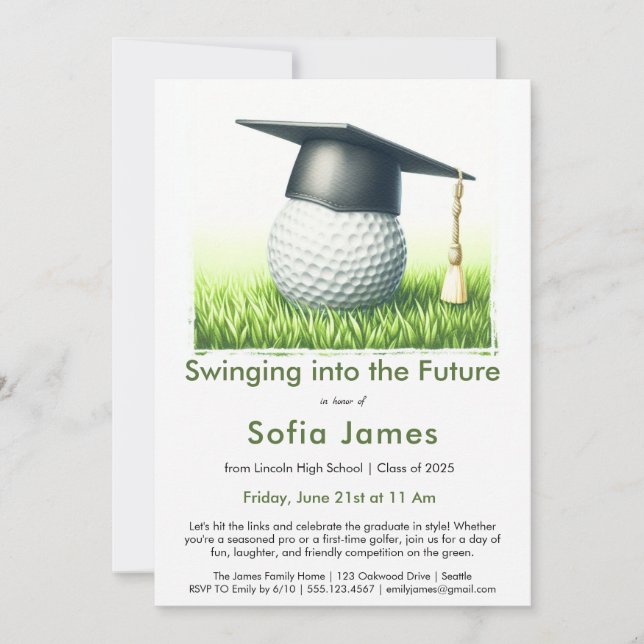Convites Graduation Party |  A Golf-Themed Graduation (Frente)