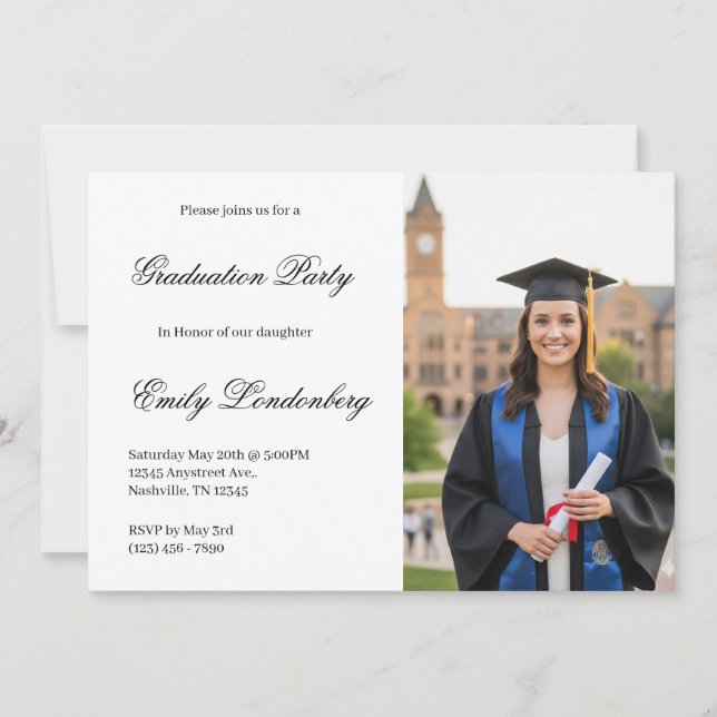 Convites Graduation party invitation  (Frente)