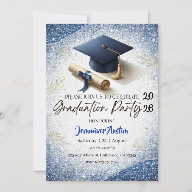 Convites Graduation Party Invitation  (Frente)