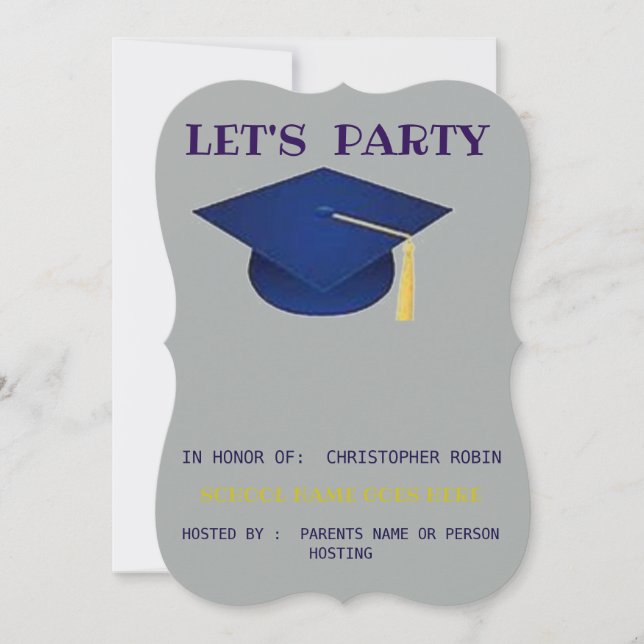 CONVITES GRADUATION PARTY INVITE (Frente)