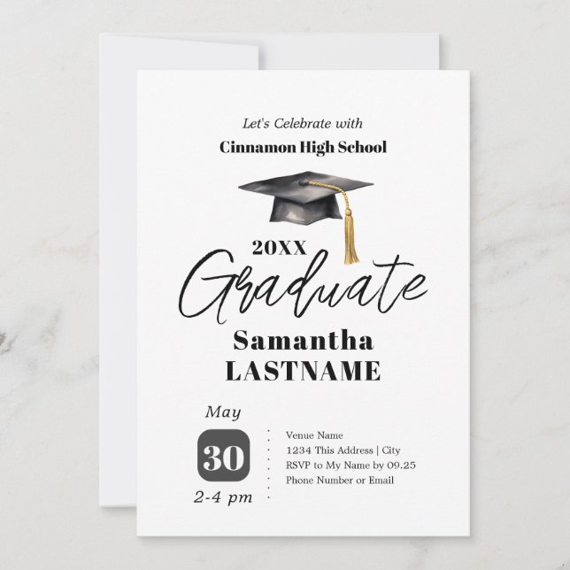 Convites Graduation Party One Photo Invitations (Frente)