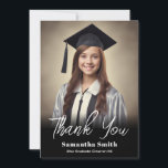 Convites Graduation Party Thank You Photo<br><div class="desc">Celebrate your graduate with this modern 2‑photo graduation thank You Cards, designed to showcase senior portraits in a clean, stylish layout. Perfect for high school graduation, college graduation, and Class of any year 2026 2027 2028 2029 announcements, this customizable card includes space for your graduate’s name, school, and ceremony or...</div>