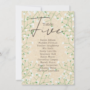Convites Gráfico 5 Sentados Da Mesa De Casamento De Gypsoph