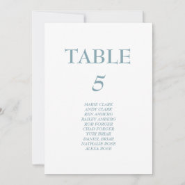 Convites Gráfico de Assentos de Casamento Azul