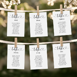 Convites Gráfico de Assentos de Casamento com Letra Moderna