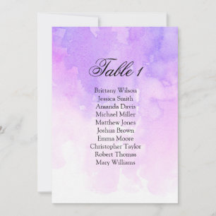 Convites Gráfico de assentos de casamento em aquarela. Rosa