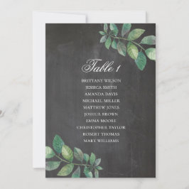 Convites Gráfico de assentos de casamento em quadro negro.