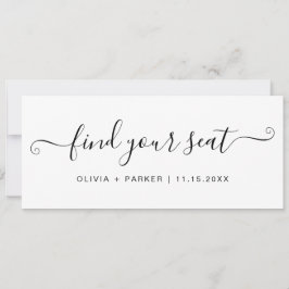 Convites Gráfico de Assentos de Casamento Encontre Seu Cart