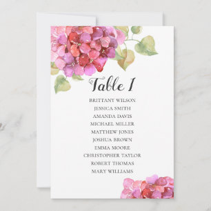 Convites Gráfico de assentos de casamento floral rosa. Plan