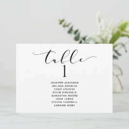 Convites Gráfico de Assentos de Casamento Horizontal Elegan